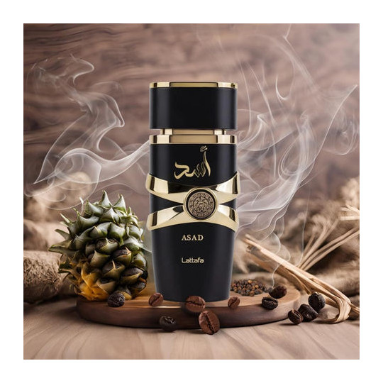 Asad de Lattafa – Oriental especiado masculino (pimienta, vainilla) Perfumes-arabia.com