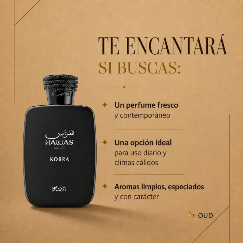 HAWAS for Him Kobra Rasasi | Perfume Árabe Hombre